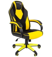 Игровое кресло Chairman Драйв 17 Россия черн.желтый (экокожа, ткань TW)