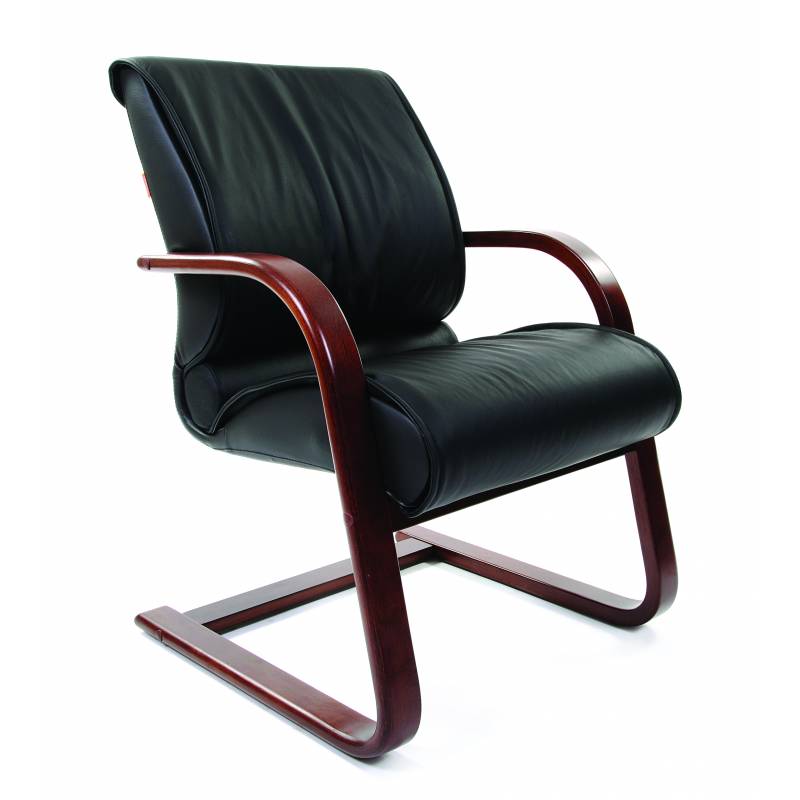 Офисное кресло Chairman 445 Россия WD кожа черная главное фото